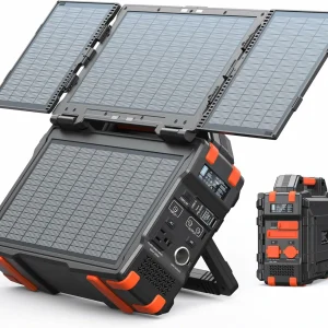 300W Portable Solar Power Station 285Wh Solar Generator MPPT Pure Sine Wave AC/DC Output Camping RV Outdoor Emergency Supply