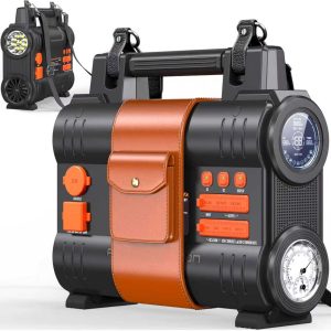 300W Portable Power Station LiFePO4 Power Backup LED Light Pure Sine Wave Compatible Outdoor/Indoor Use Emergency Supply